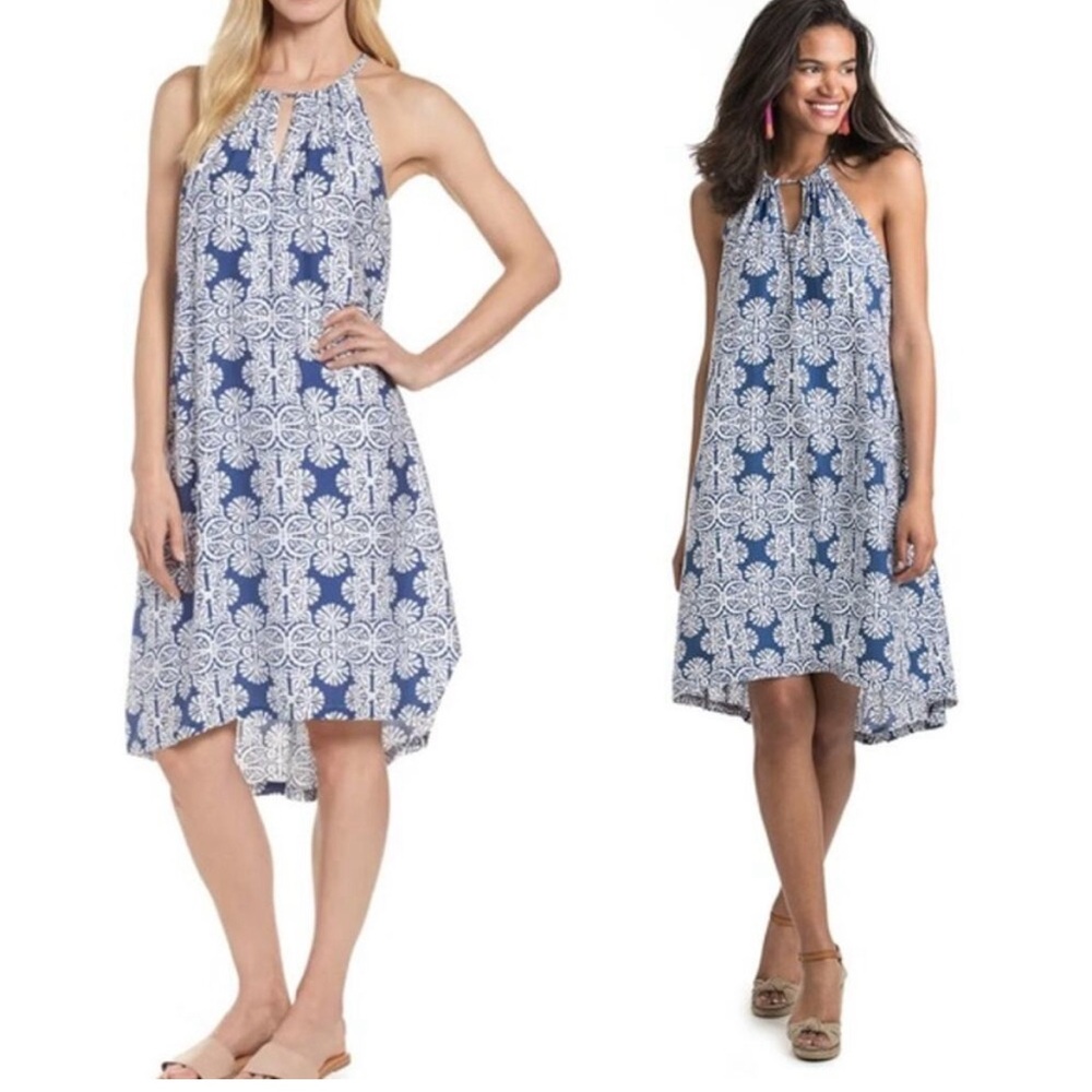 Vineyard Vines 'Mirrored Leaves' Trapeze Dress Sz6